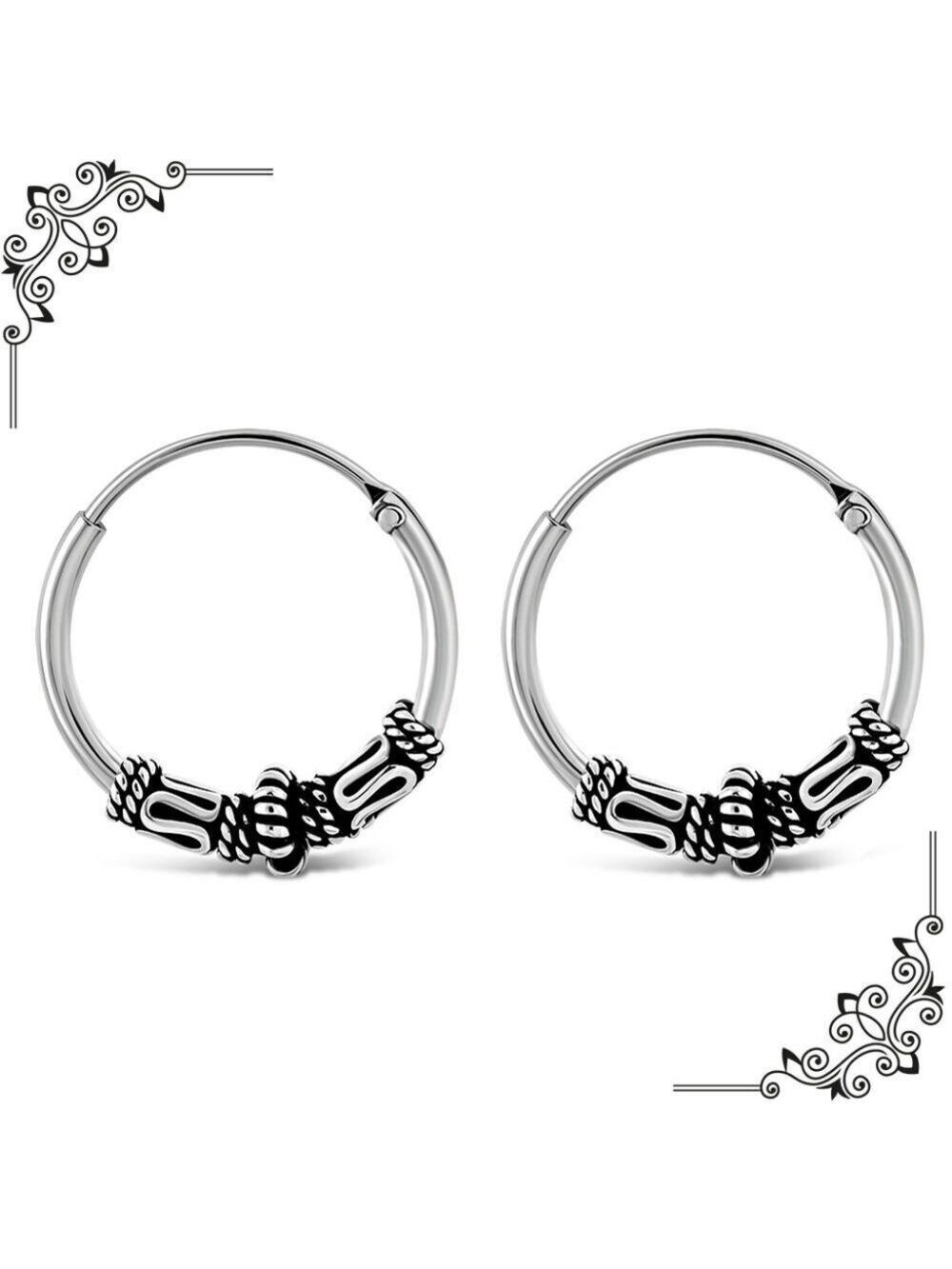 Earrings--Bali style Hoop